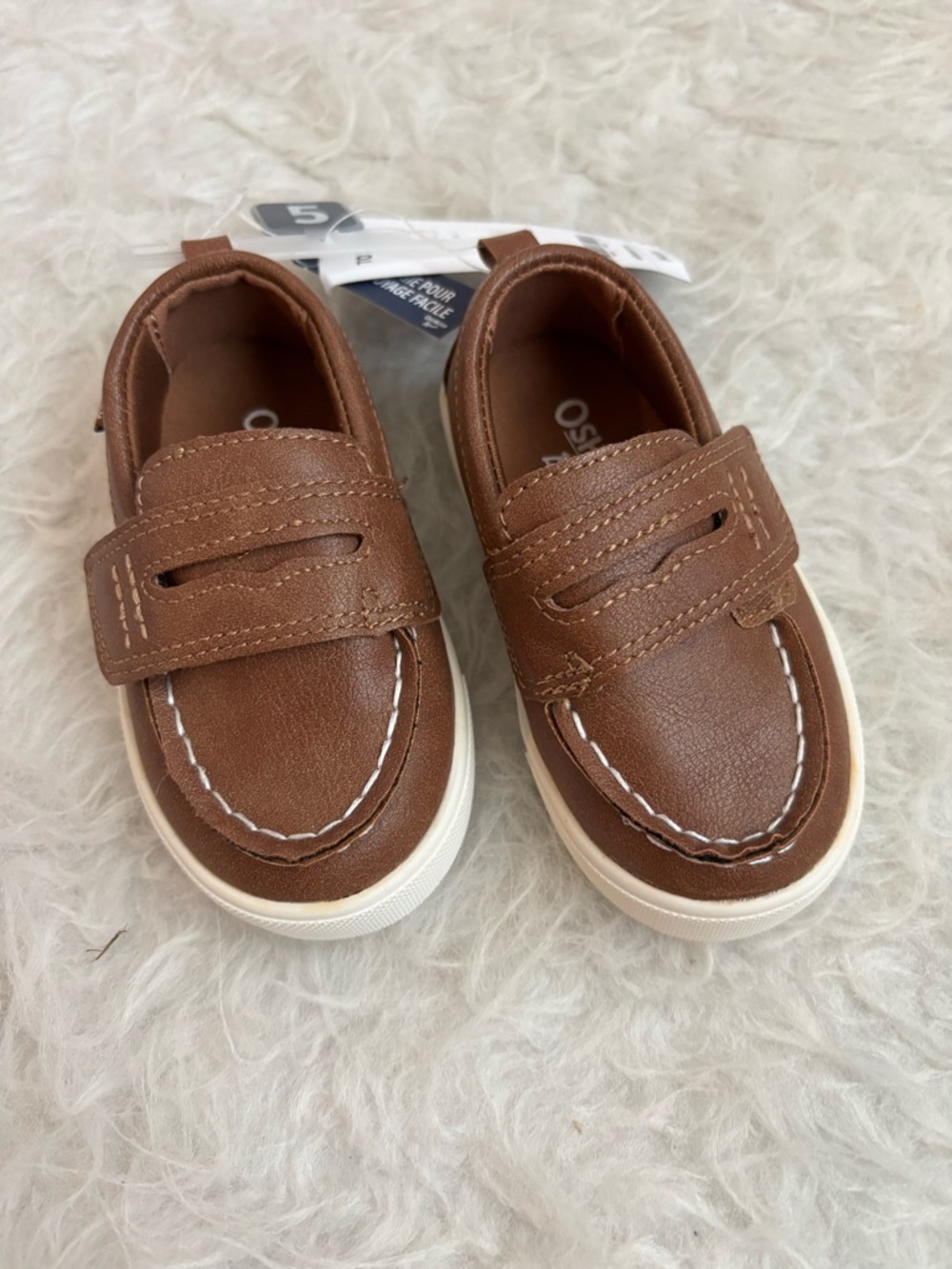 OshKosh B'gosh Classic Brown Slip On Baby Dress Shoes